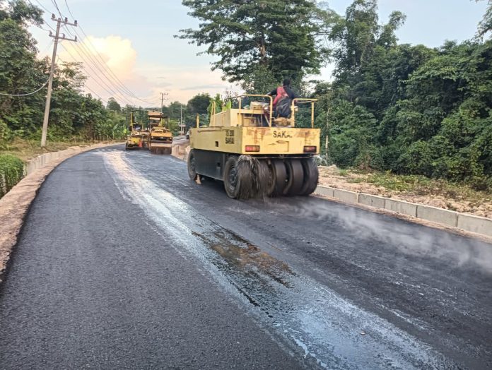 Pembangunan akses jalan Rantau Panjang menuju Buper Mayang Mangurai II, Kecamatan Teluk Bayur.